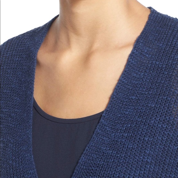 Eileen Fisher Organic Linen & Cotton Zip Cardigan - Picture 4 of 8
